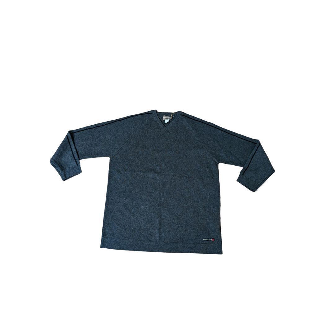 Chevignon Gray Mens 2XL VTG  V-Neck Sweater NWT